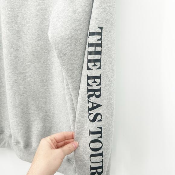 Taylor Swift Womens Fleece Quarter Zip Pullover Eras‎ Tour Sweatshirt 2XL Gray - Picture 5 of 9